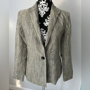 Jones New York Textured Gray Blazer Sz10